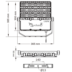Projecteur Prothéus professionnel à LED LUMILED