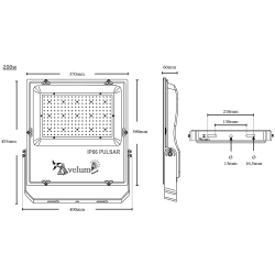 Projecteur Pulsar LENS extraplat à LED SMD 2835 avec lentilles individuelles 90°